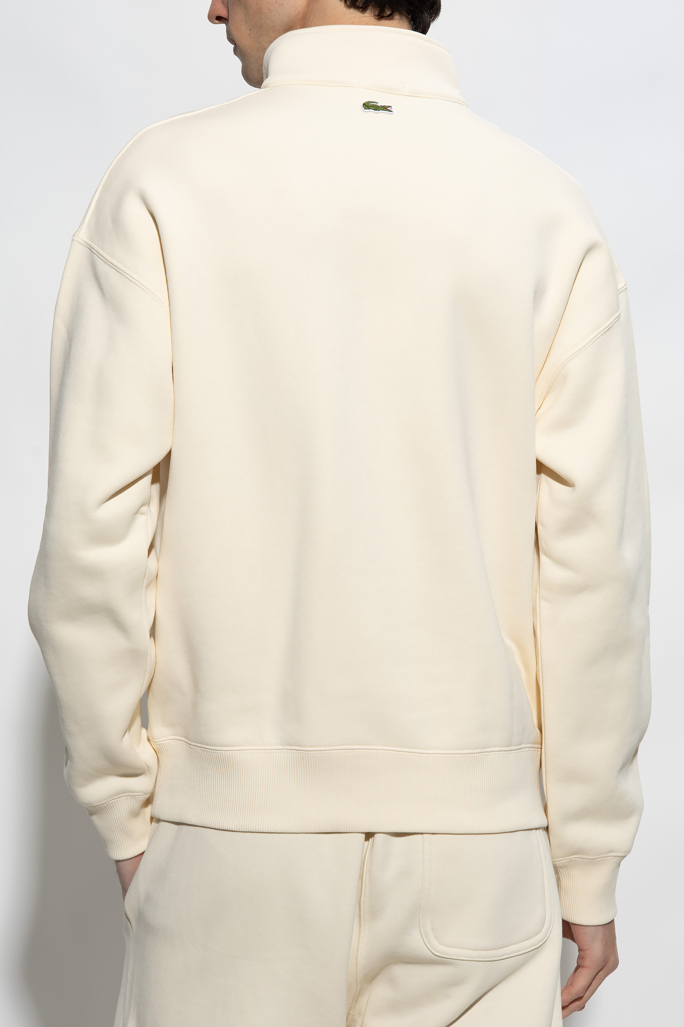 Cream Sweatshirt with standing collar Lacoste - lacoste